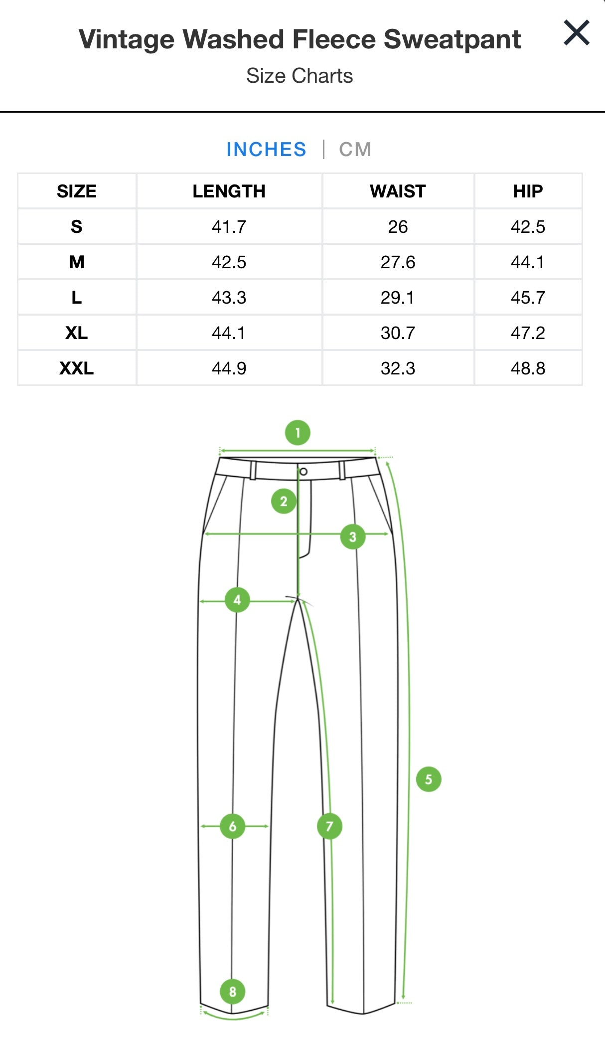 VINTAGE 48 SWEATPANTS (pre-order)